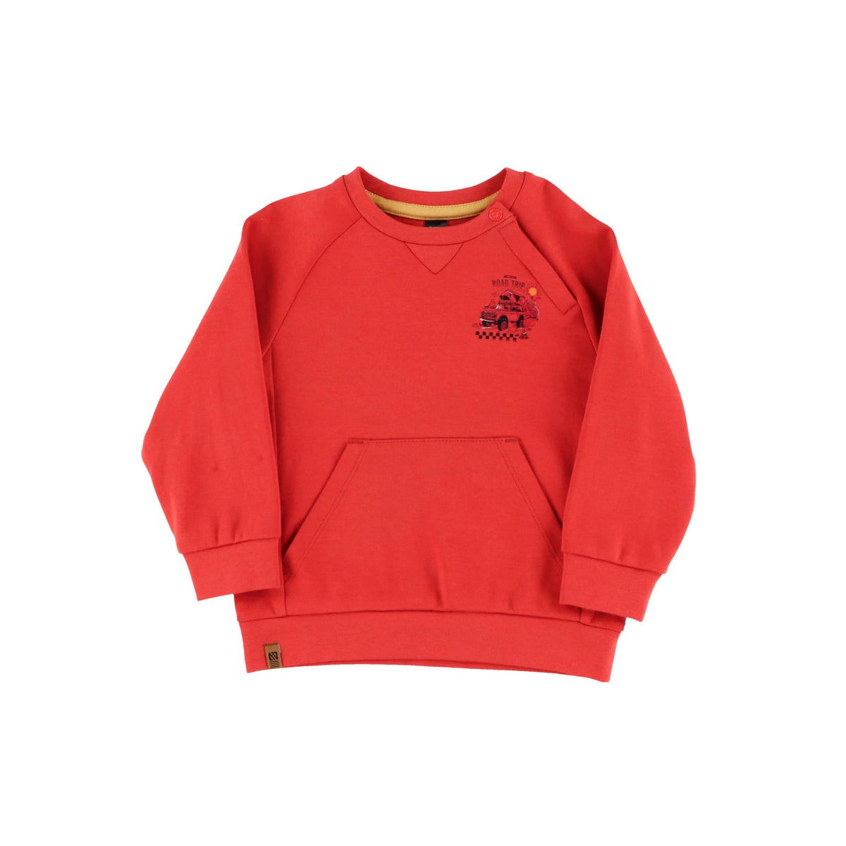 Baby Boy “Western Road Trip” Graphic Red Sweatshirt