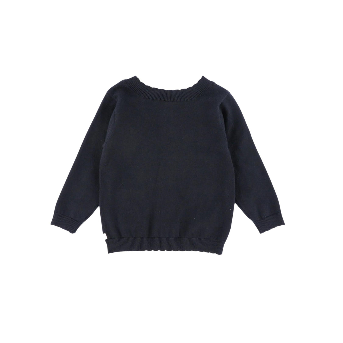 Baby Girl Embroidered Navy Cardigan