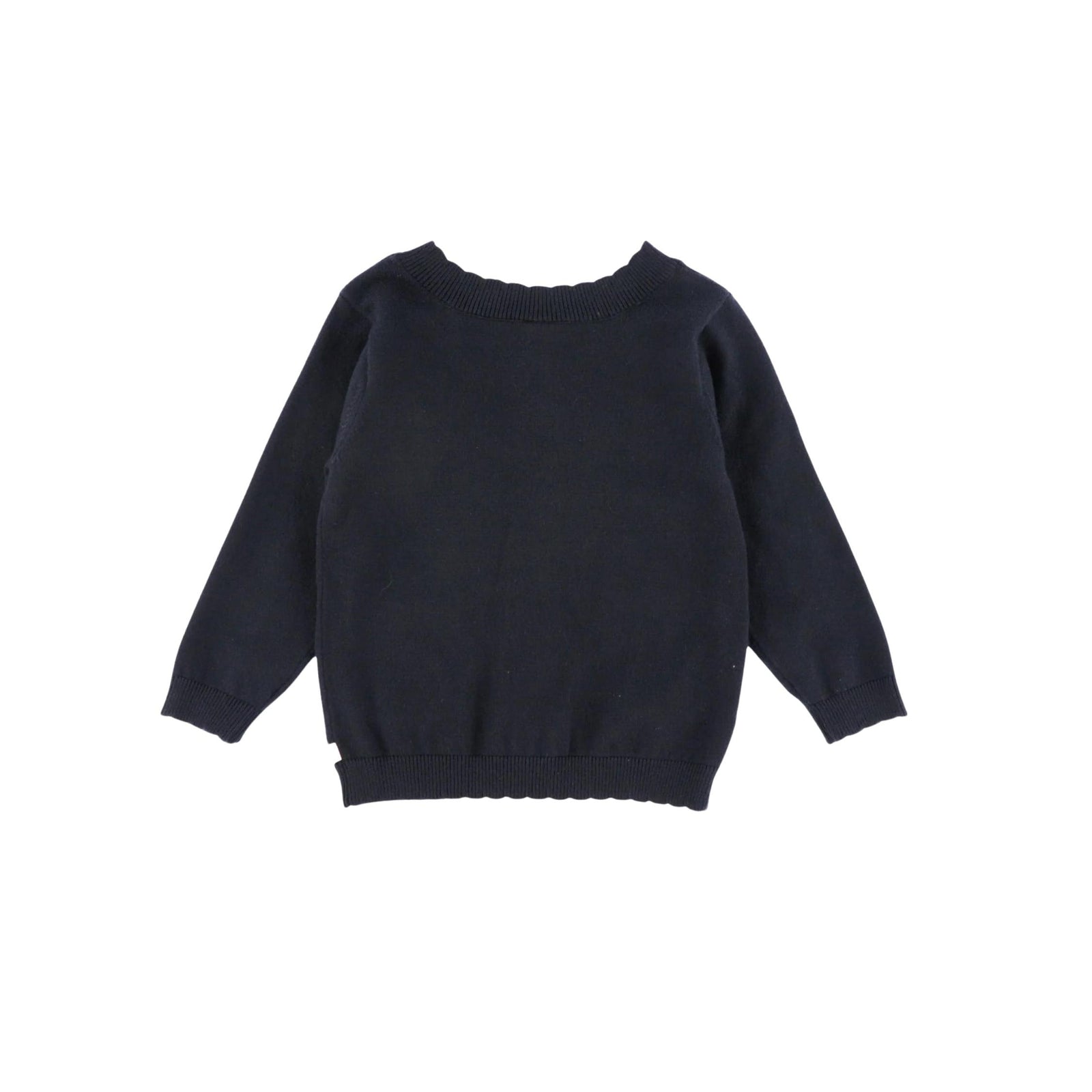 Baby Girl Embroidered Navy Cardigan