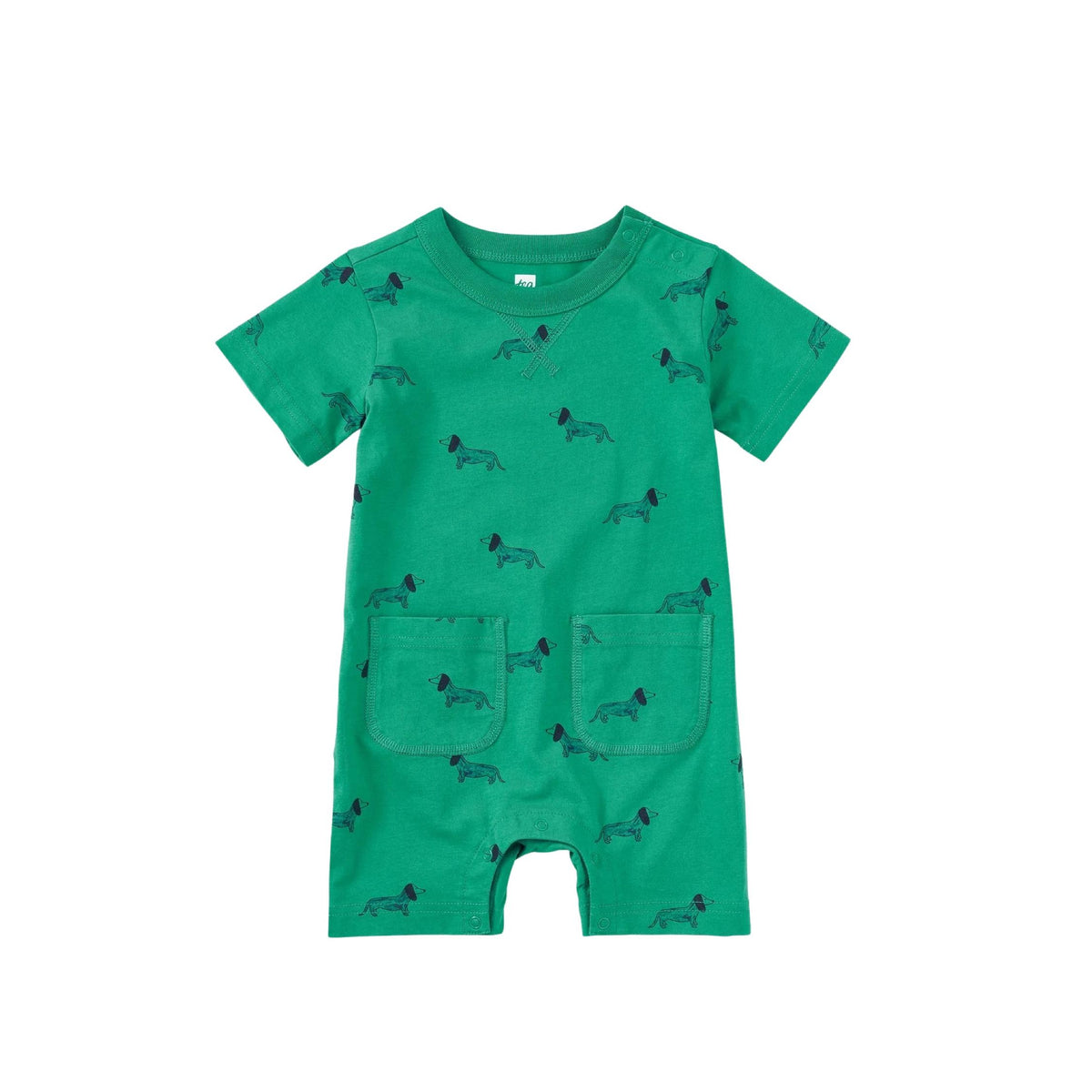 Dachshund Double Pocket Baby Romper