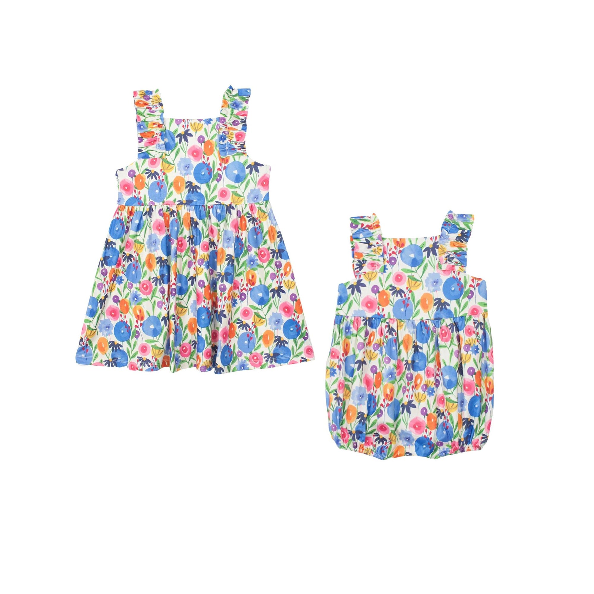 Wild Flowers Baby Bubble Romper