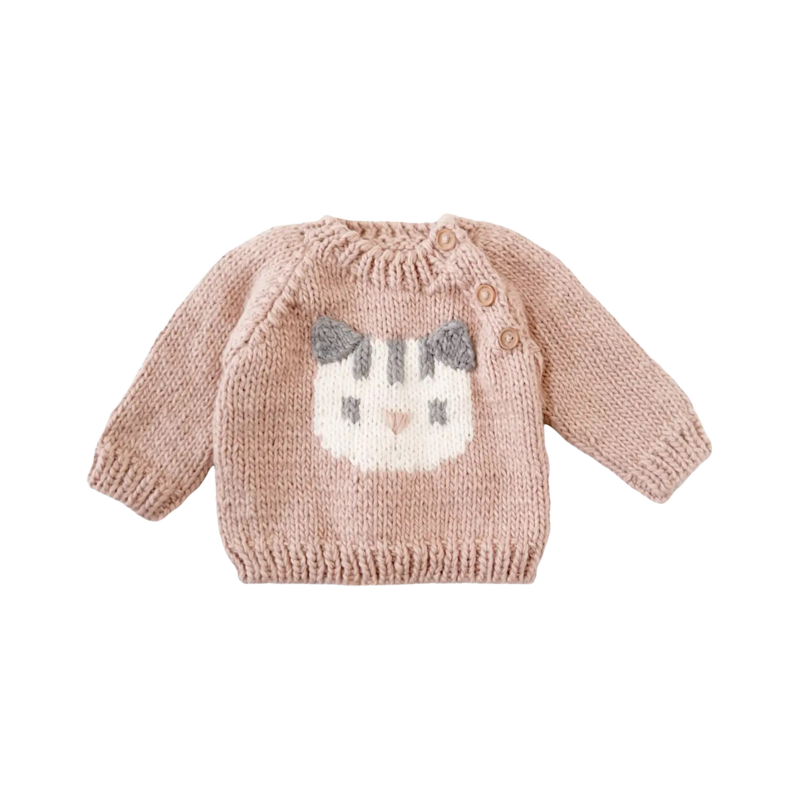Cat Print Pullover Sweater