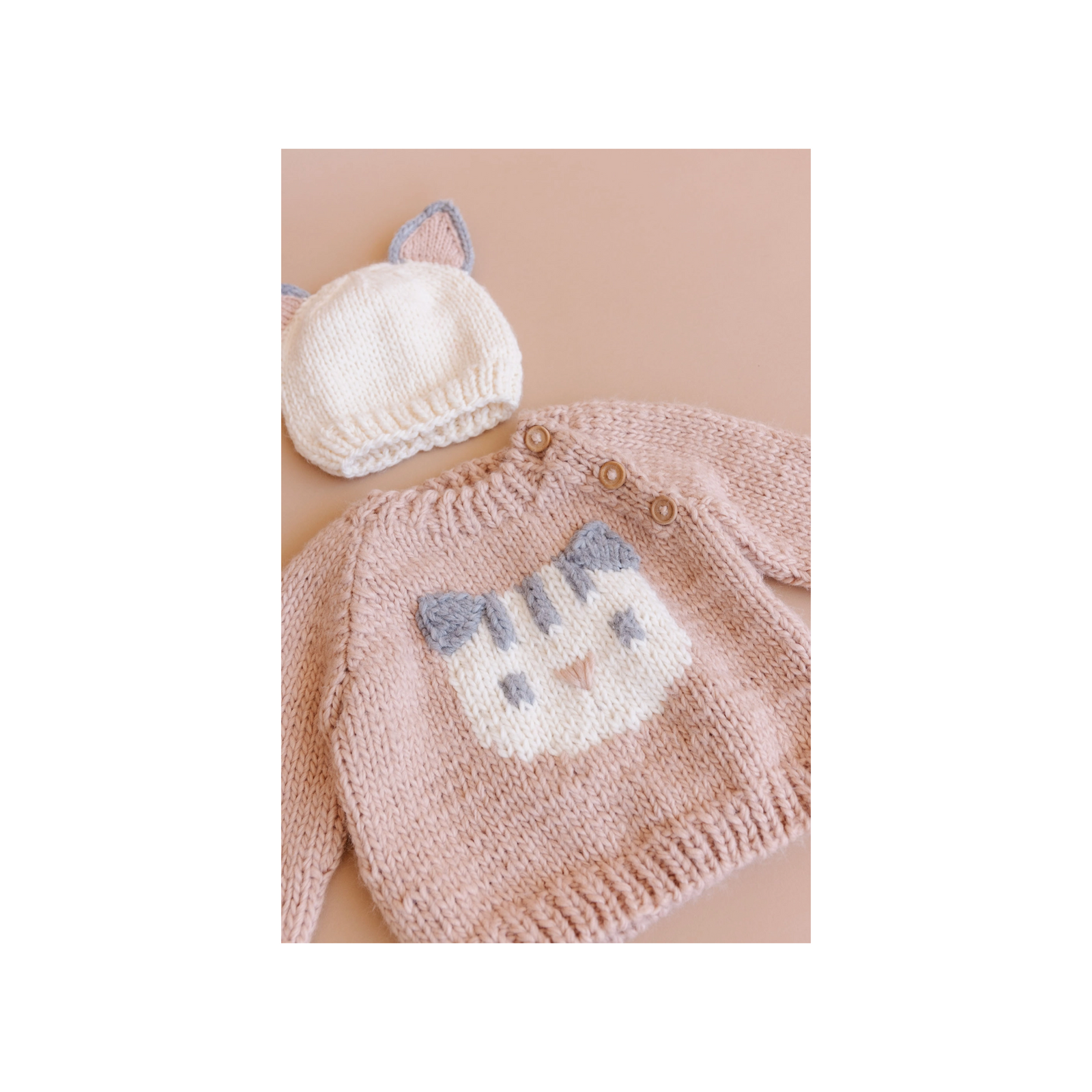 Cat Print Pullover Sweater