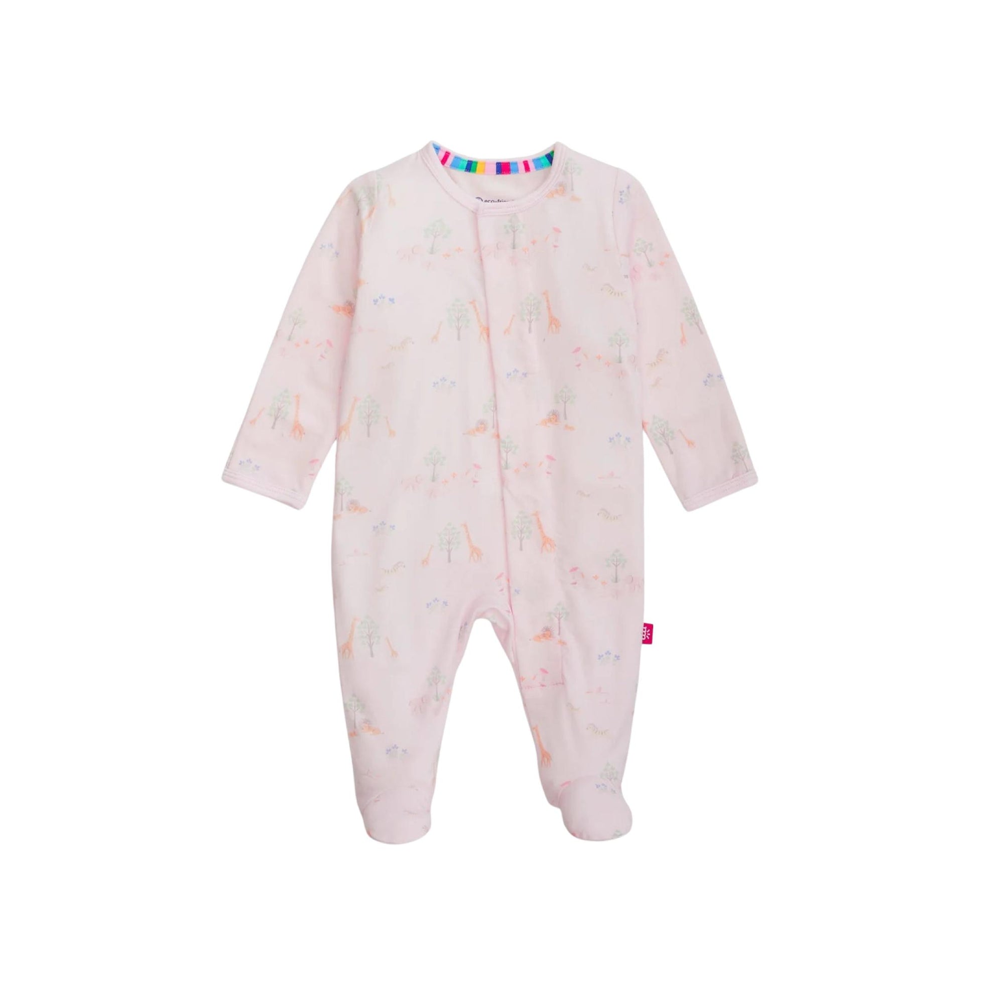 Pink Safari Print Magnetic Footie