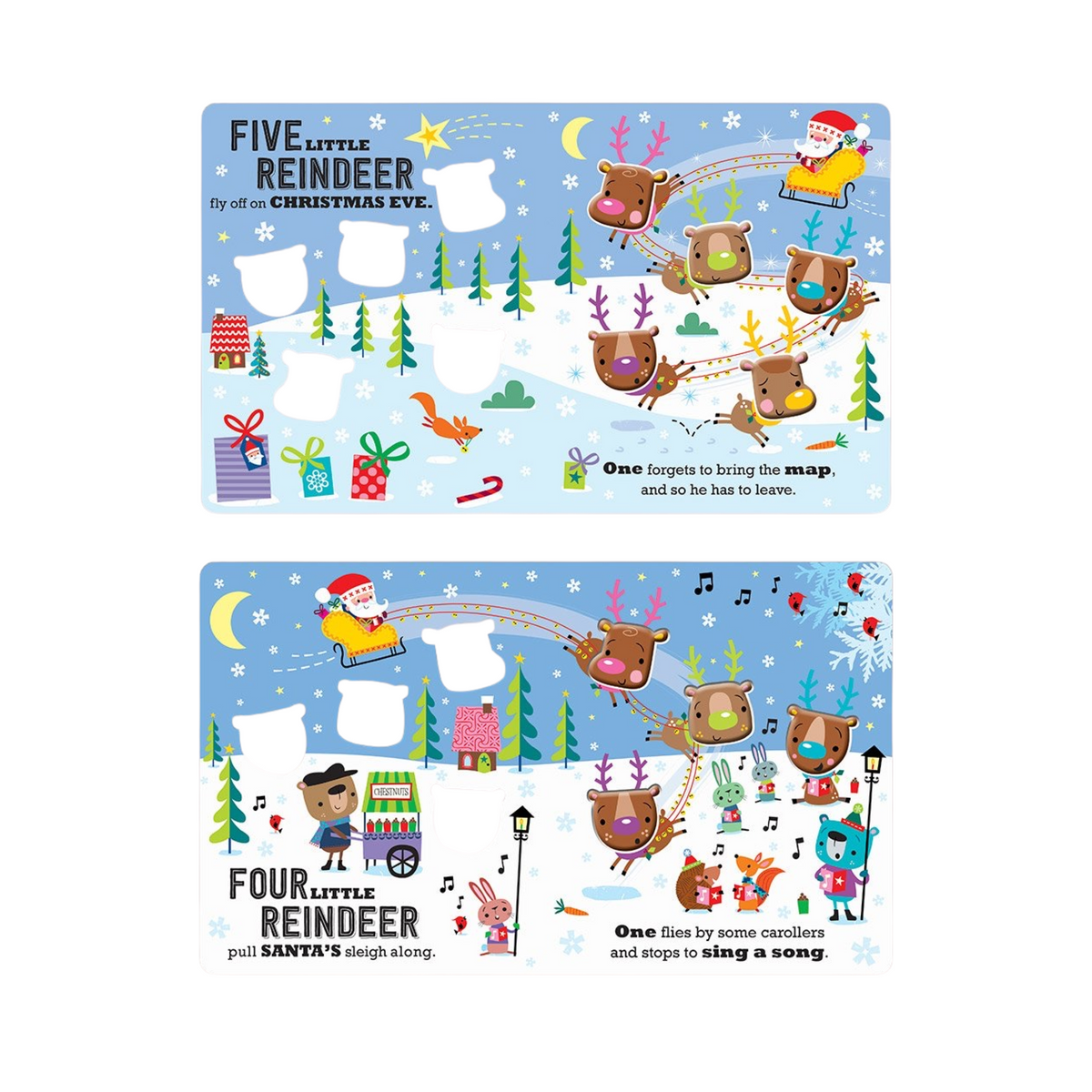 Five Little Reindeer Board Book
