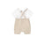 Newborn Stone Knit Dungarees 2-Piece Set