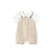 Newborn Stone Knit Dungarees 2-Piece Set