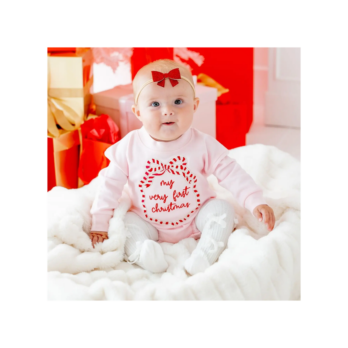 Ruby Sparkle Bow Headband