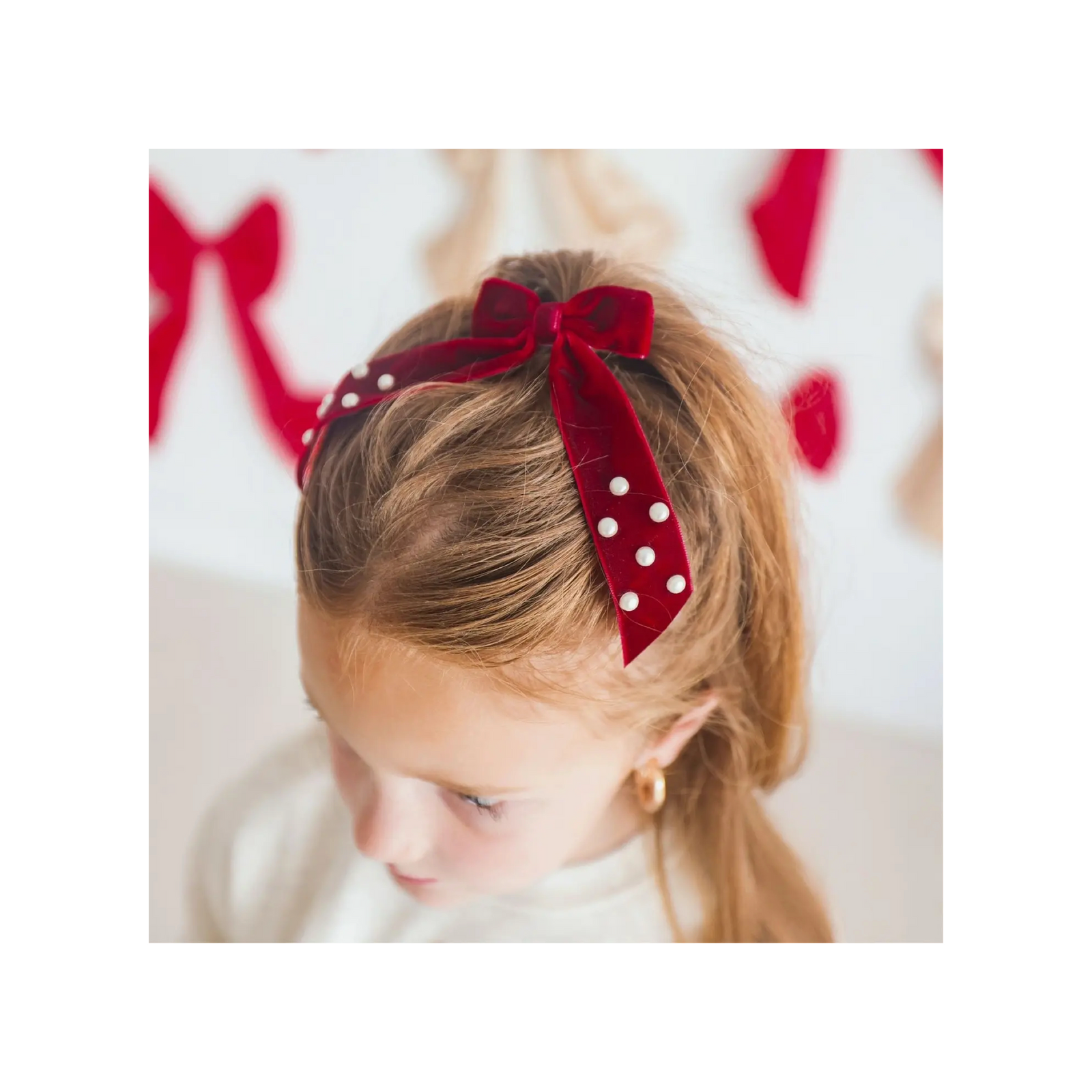 Ruby Red Velvet Coquette Bow