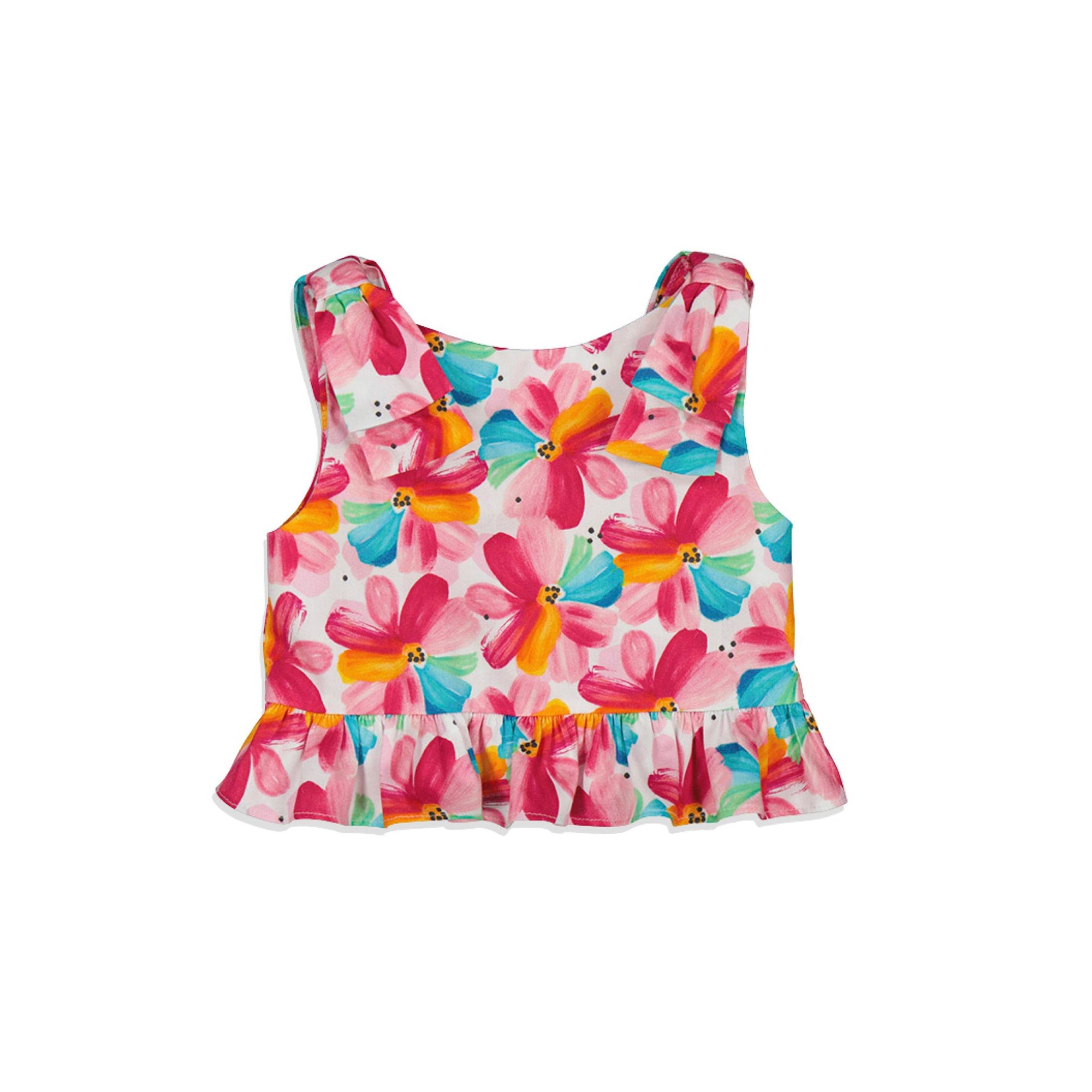 Summer Flowers Peplum Top