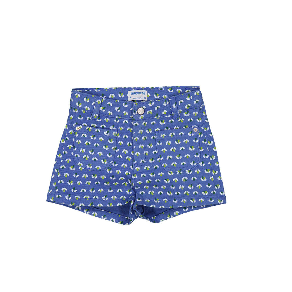 Indigo Flower Print Girls’ Shorts