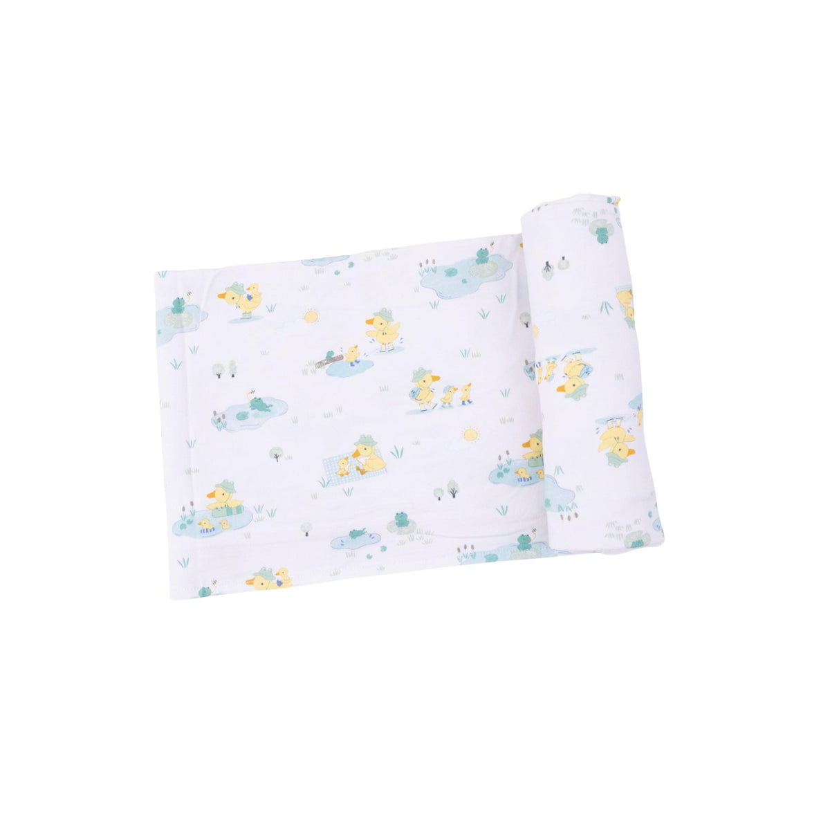 Frog &amp; Duck Pond Bamboo Swaddle