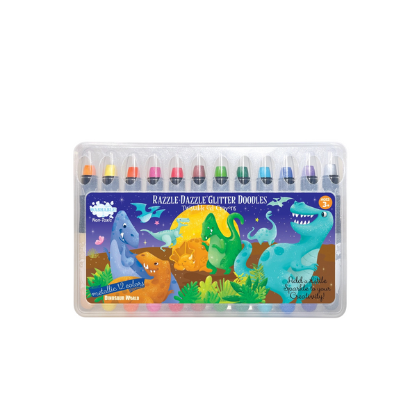 Animals Around The World Glitter Doodle Gel Crayons