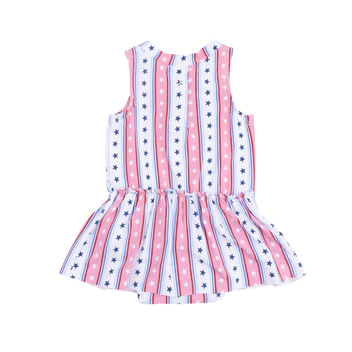 Baby Girl Stars &amp; Stripes Peplum Bodysuit Dress