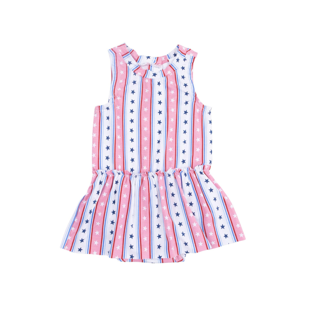 Baby Girl Stars &amp; Stripes Peplum Bodysuit Dress
