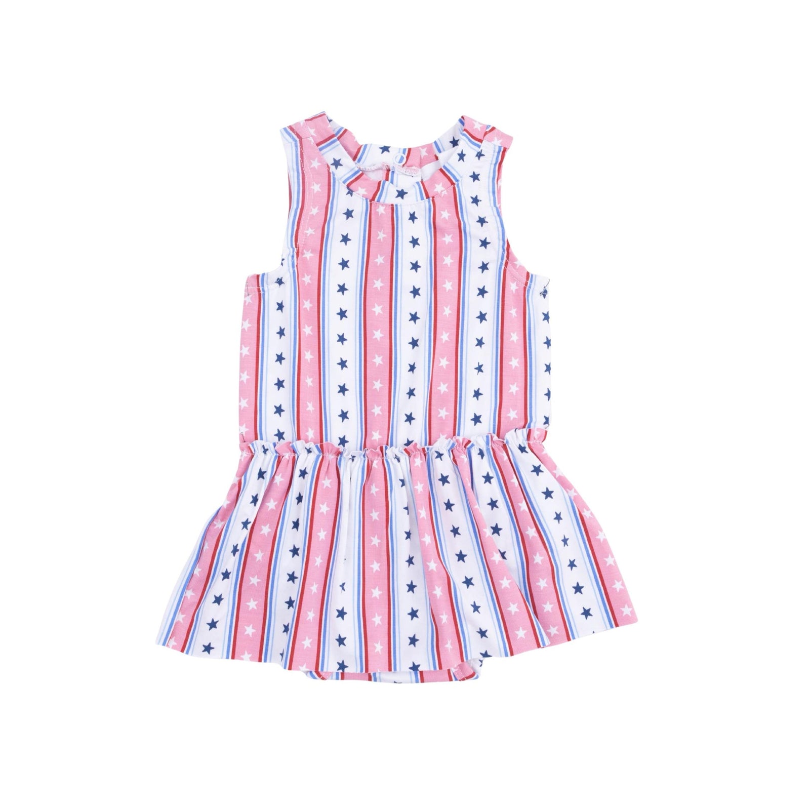 Baby Girl Stars & Stripes Peplum Bodysuit Dress