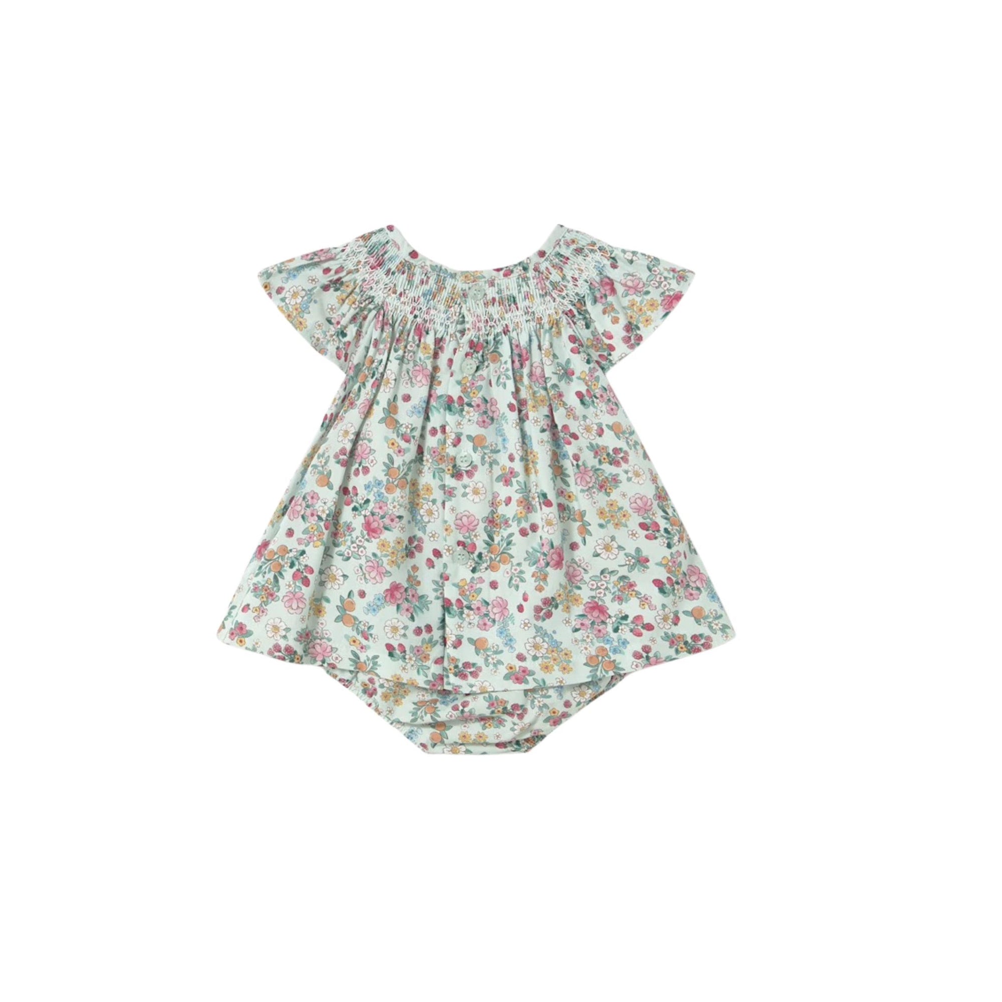 Sweet Florals Smocked Dress & Bloomers