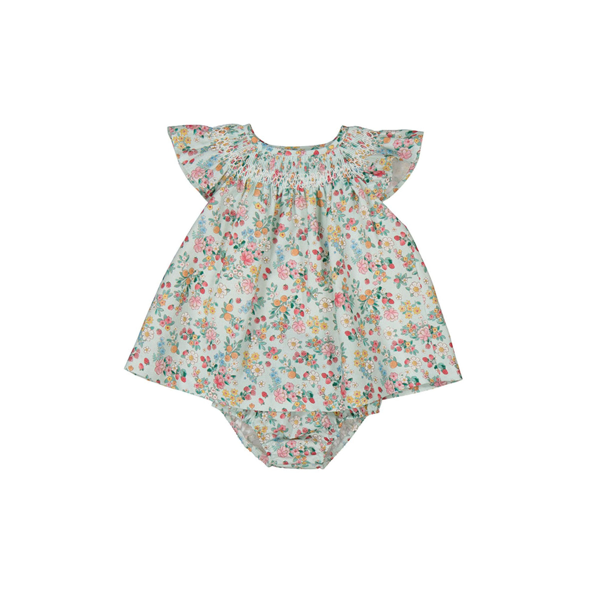 Sweet Florals Smocked Dress &amp; Bloomers