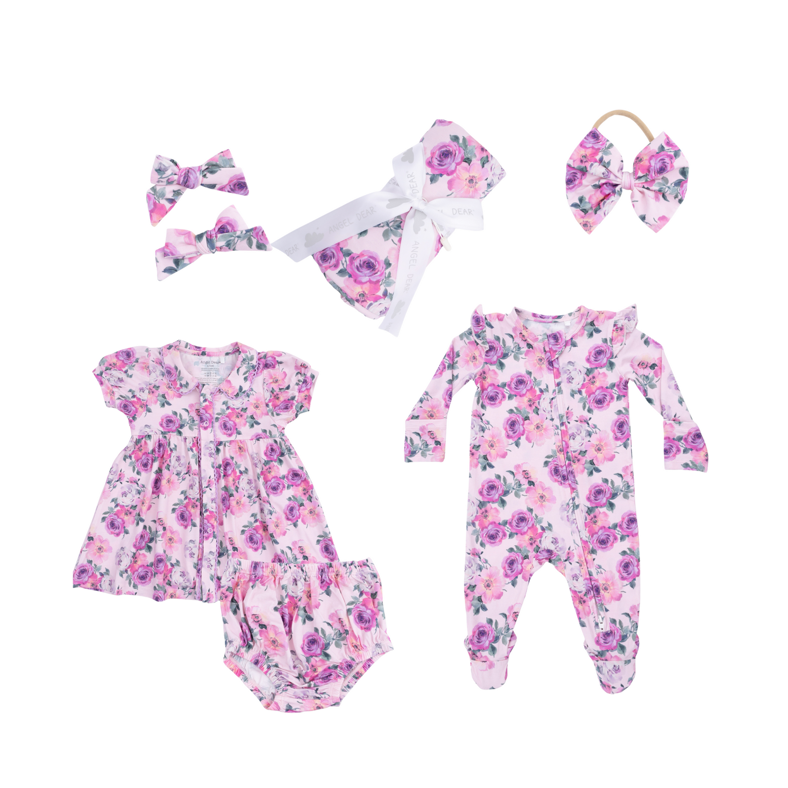 Rose Abundance 2Pk Bow Clips