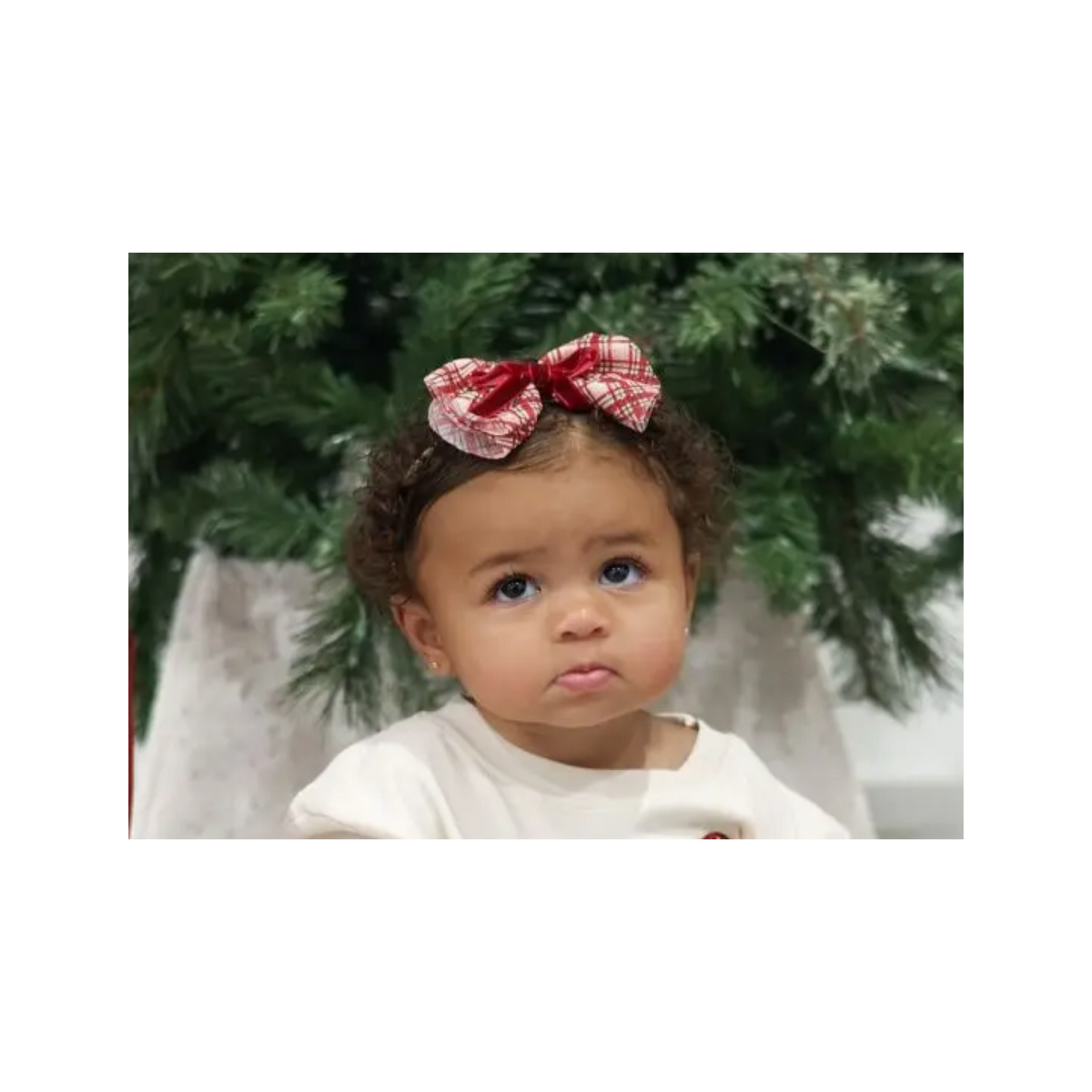 Christmas Plaid Layered Headband Bow