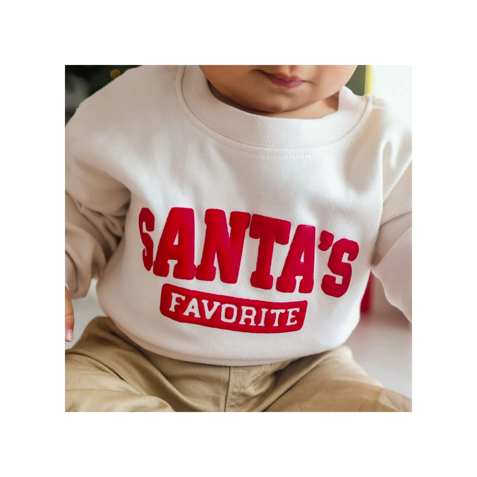 Santa's Favorite Puff Ink Christmas Long Sleeve Bodysuit