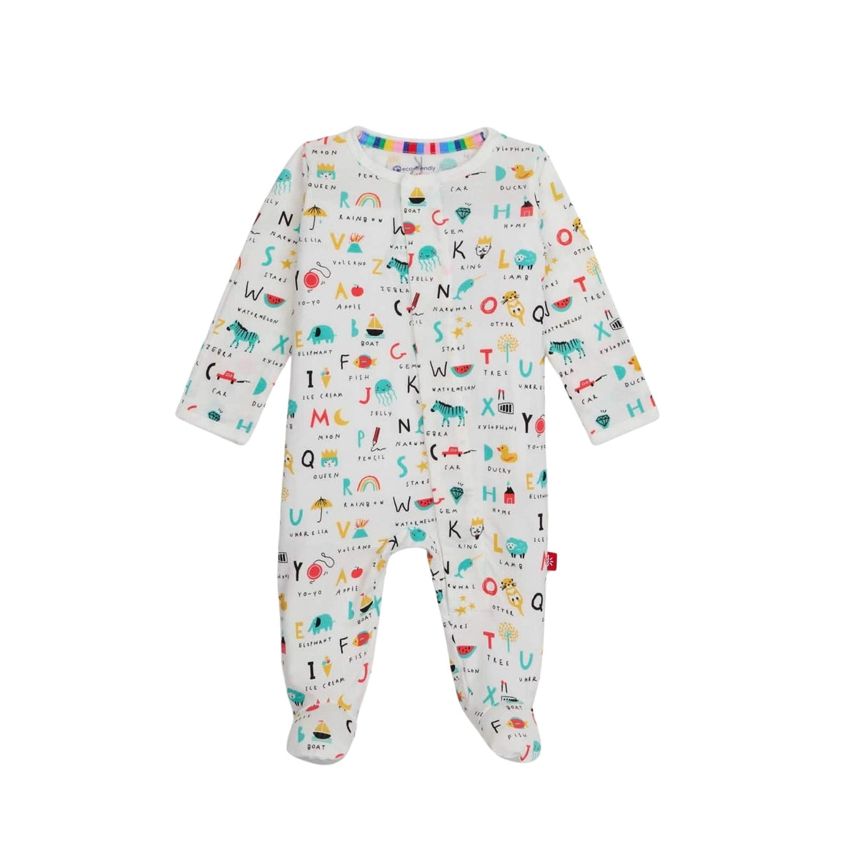 ABC Love Magnetic Closure Footie