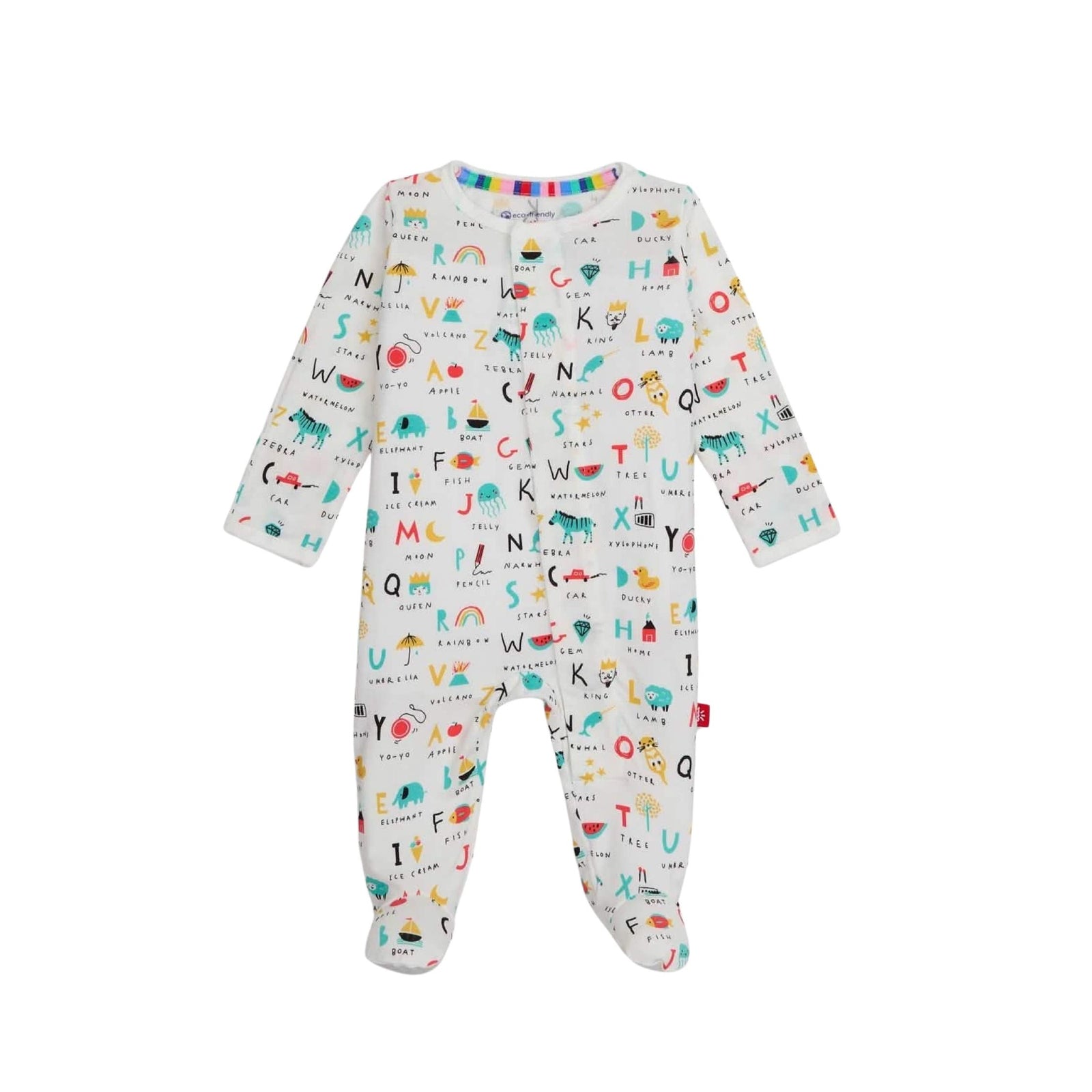 ABC Love Magnetic Closure Footie