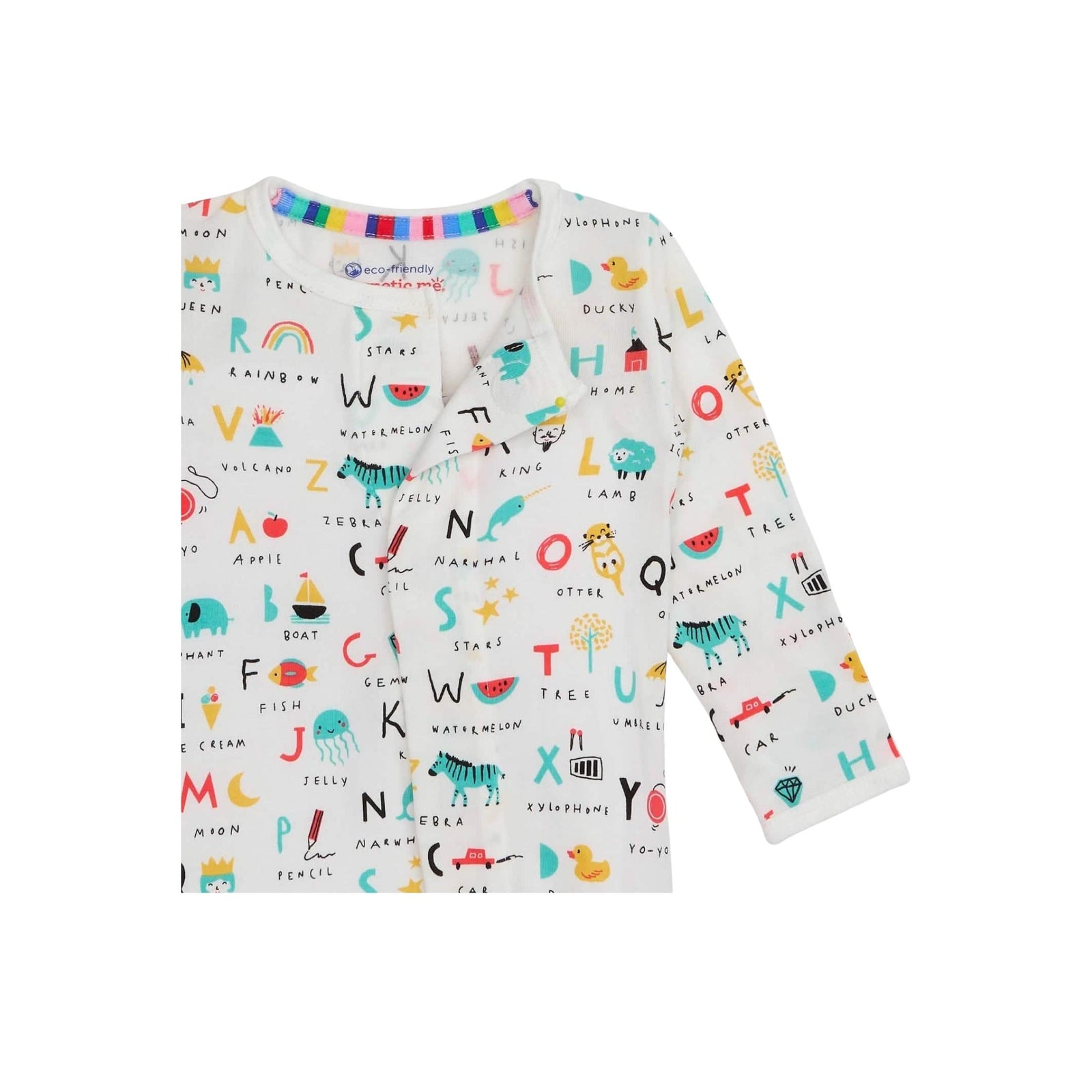 ABC Love Magnetic Closure Footie