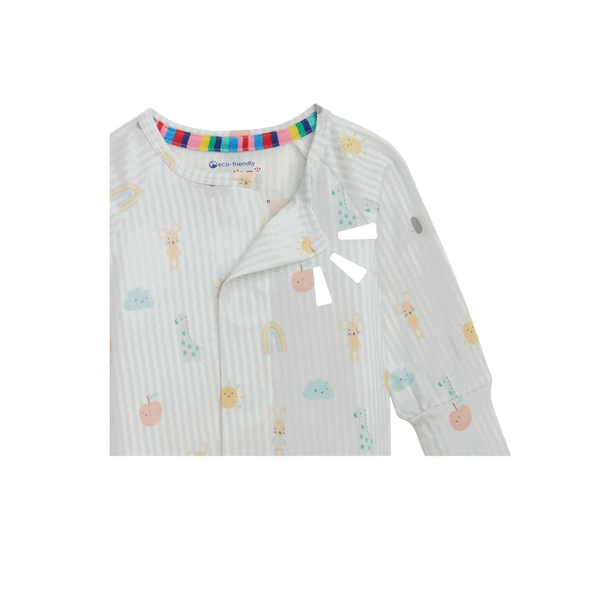 Lullaby Sky Blue Magnetic Closure Footie