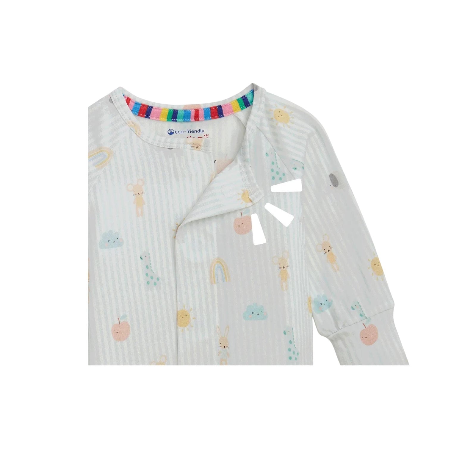 Lullaby Sky Blue Magnetic Closure Footie