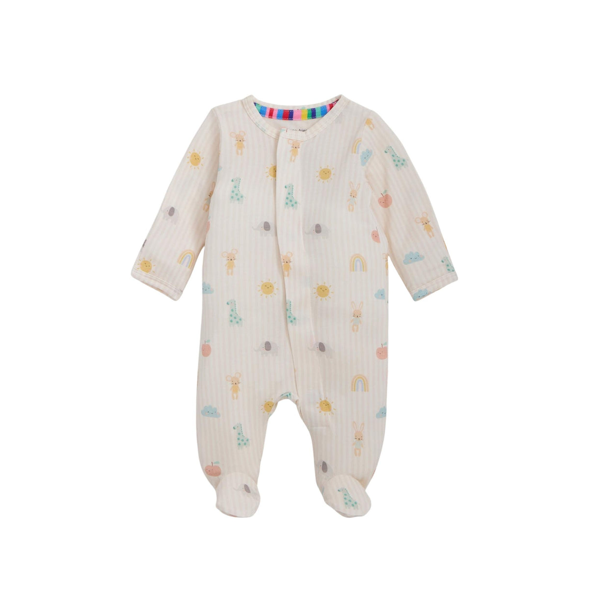 Lullaby Sky Pink Magnetic Closure Footie