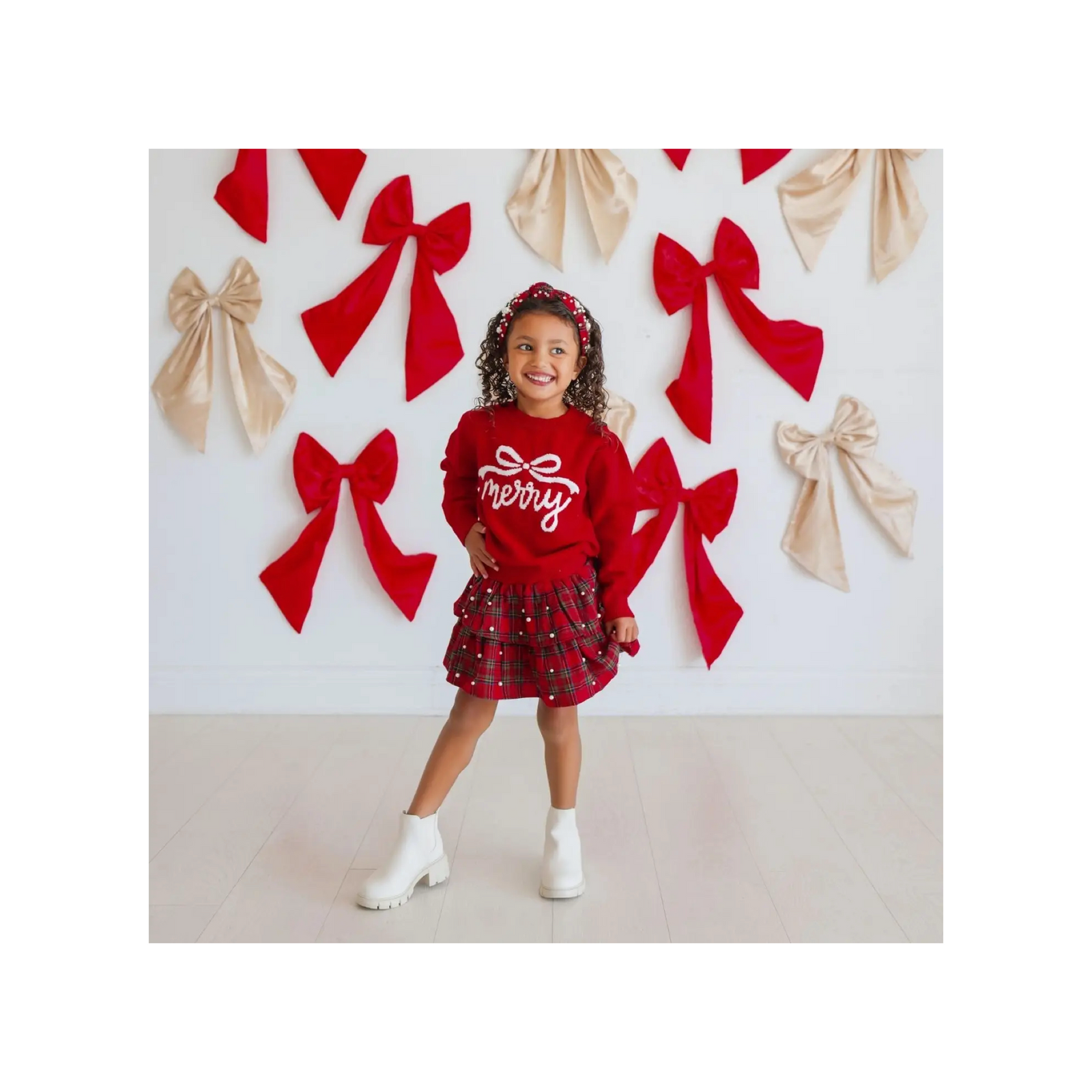 Christmas Tartan Pearl Skirt