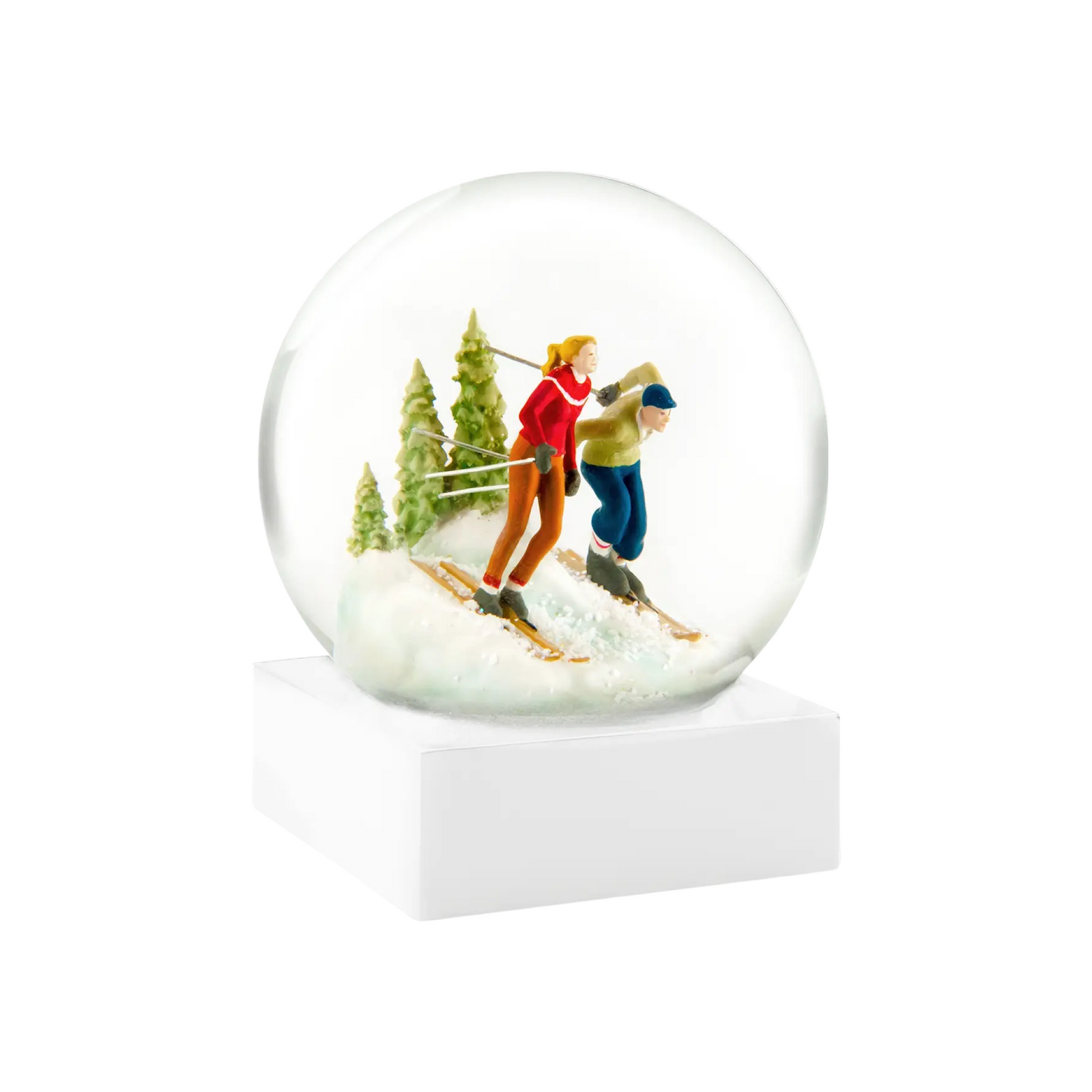 Skiers Snow Globe
