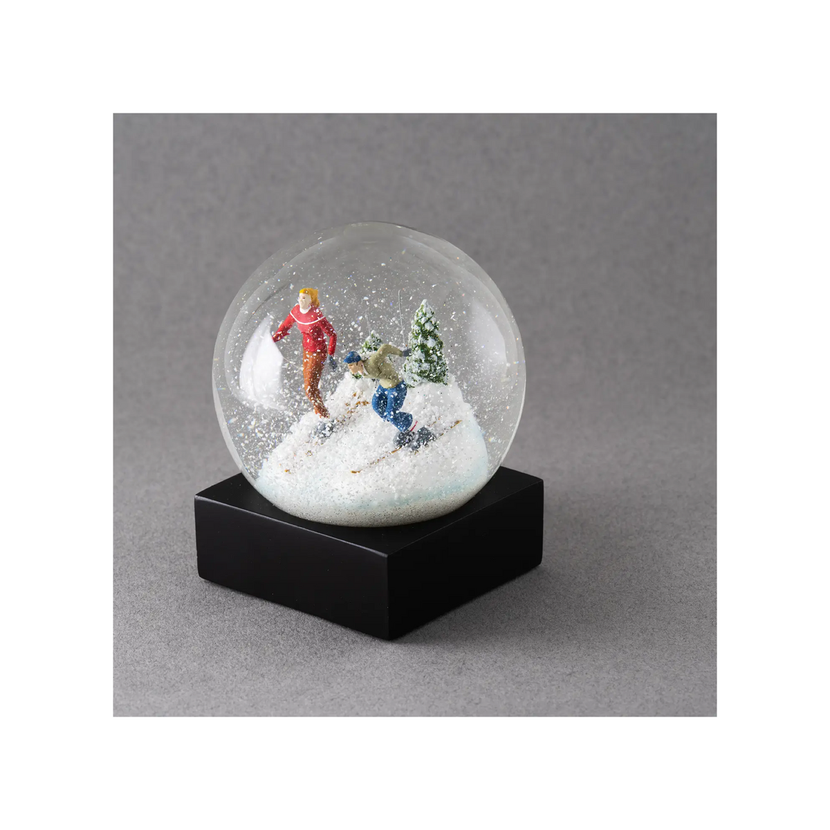 Skiers Snow Globe