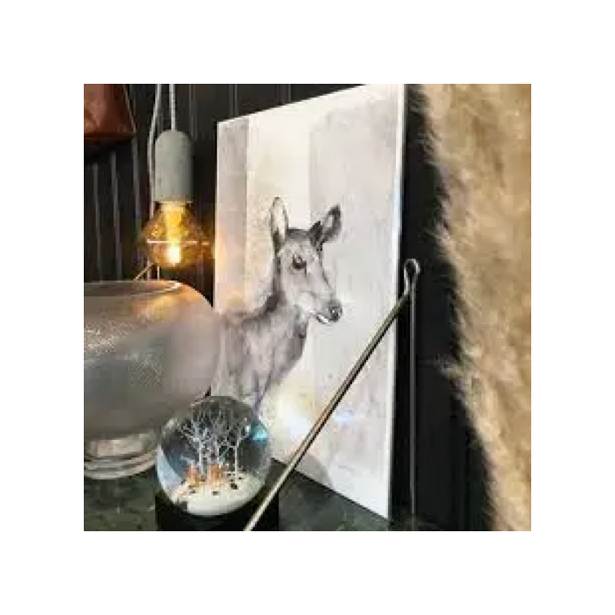 Deer In Woods Snow Globe