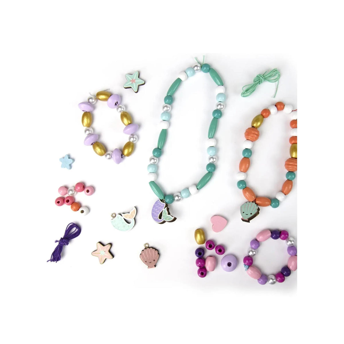 Mermaid Wooden Beads Jewelry Kit