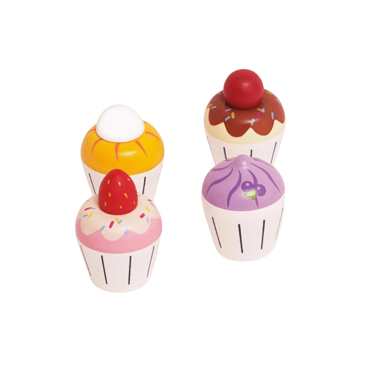 Wooden Cupcake Play Food Set