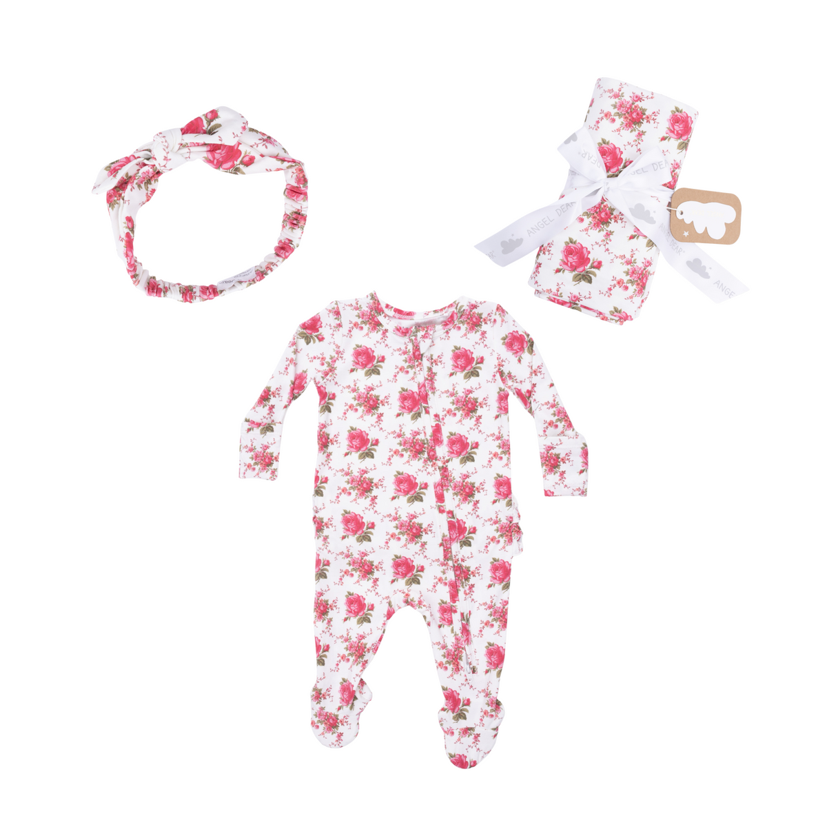 Elegant Roses Swaddle Blanket