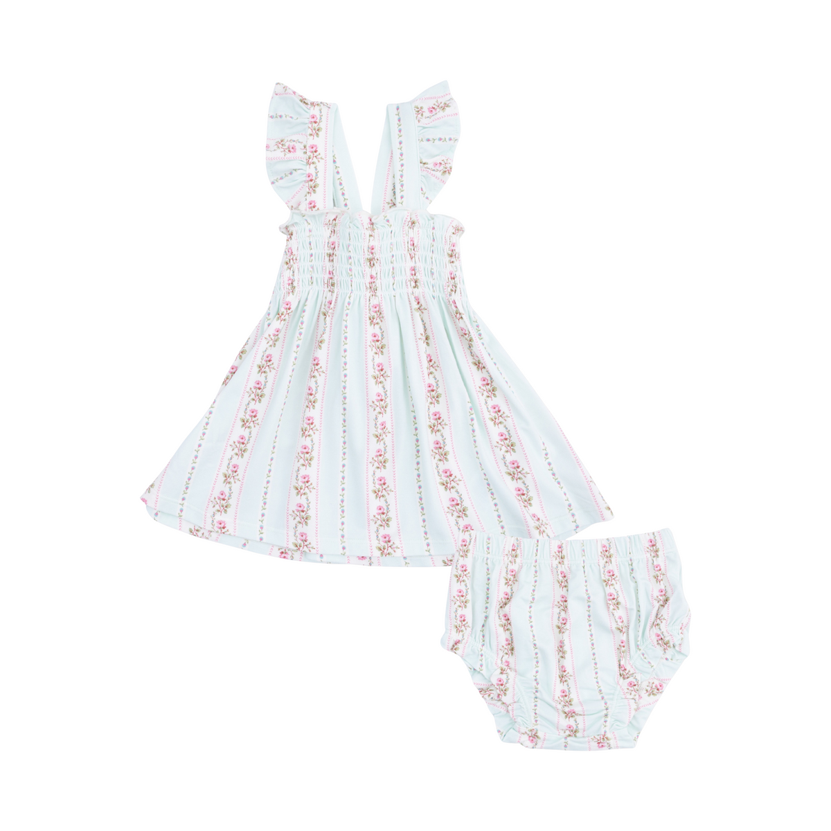 Antoinette Stripe Smocked Top With Bloomer