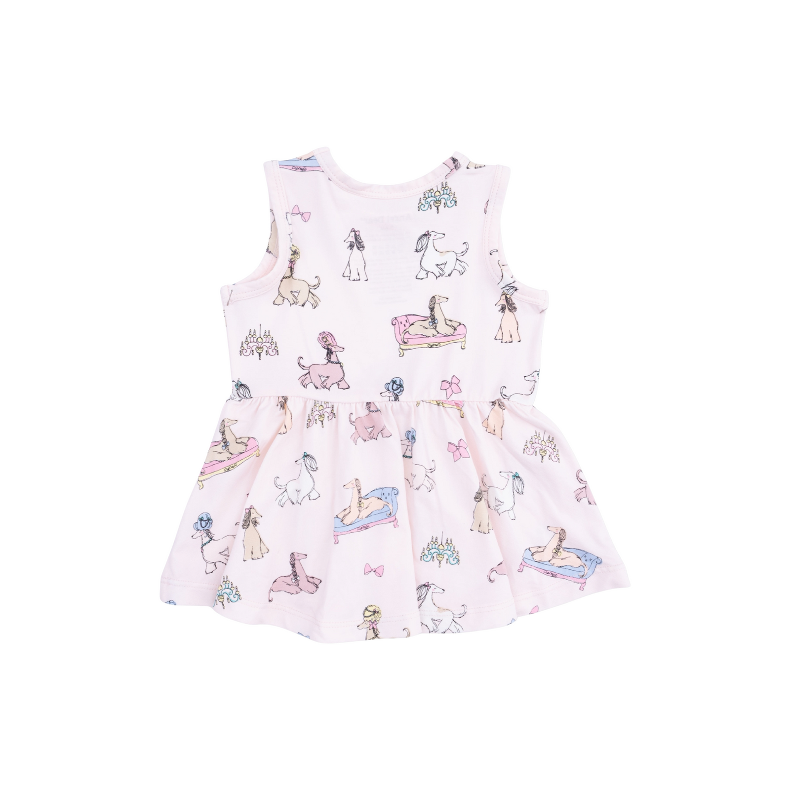 Fancy Hounds With Bows Peplum Tank & Bike Shorts