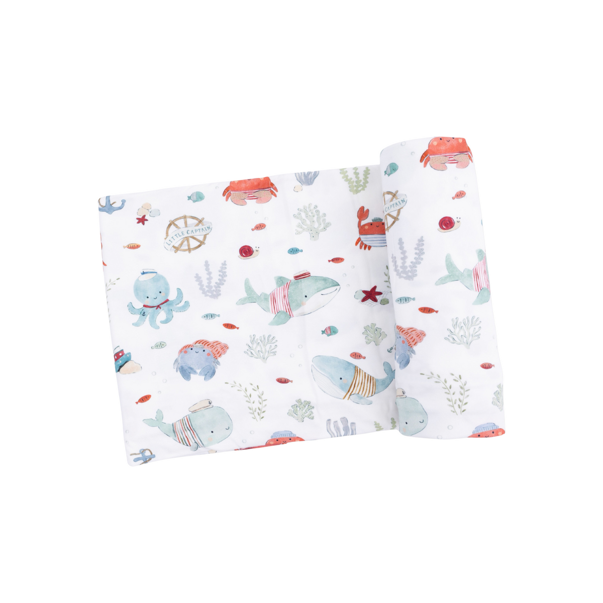 Sailor Sea Creatures Swaddle Blanket