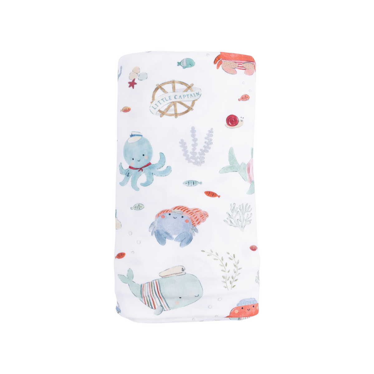 Sailor Sea Creatures Swaddle Blanket