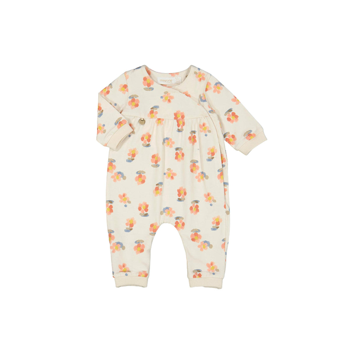 Peachy Flowers Baby Girl Romper