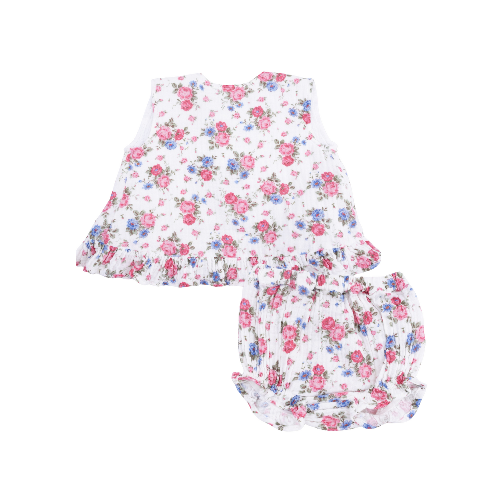 Cabbage Roses Ruffle Back Top & Bloomer