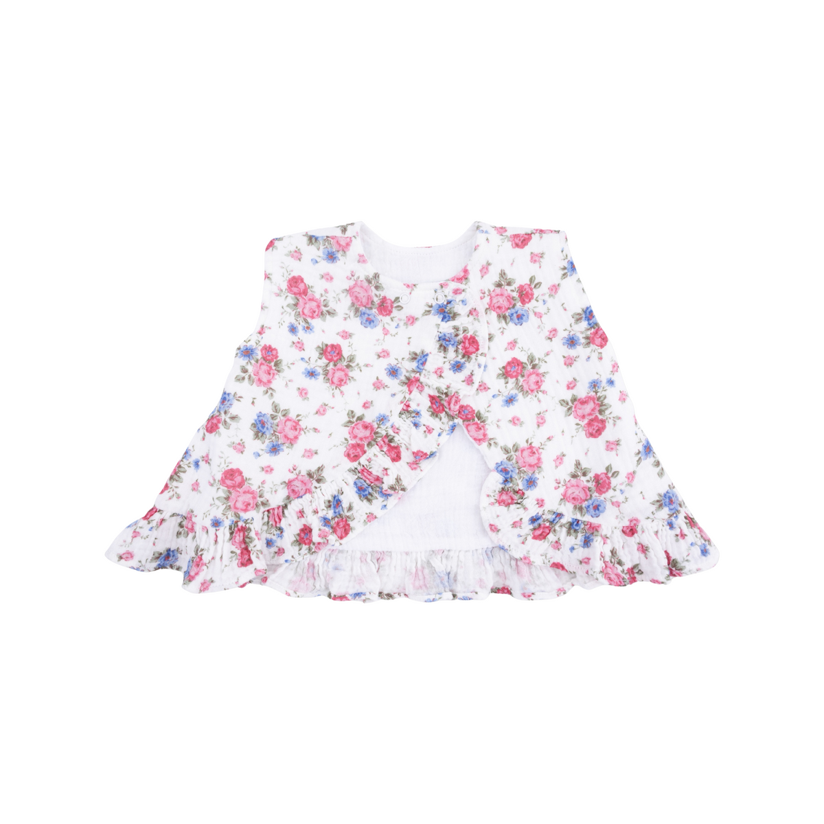 Cabbage Roses Ruffle Back Top &amp; Bloomer