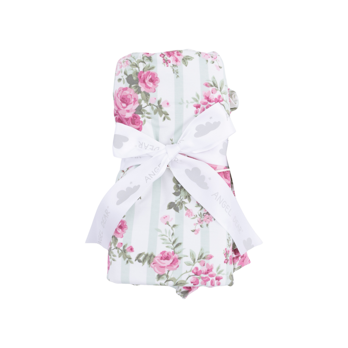 Cabbage Rose Stripe Ruffle Blanket