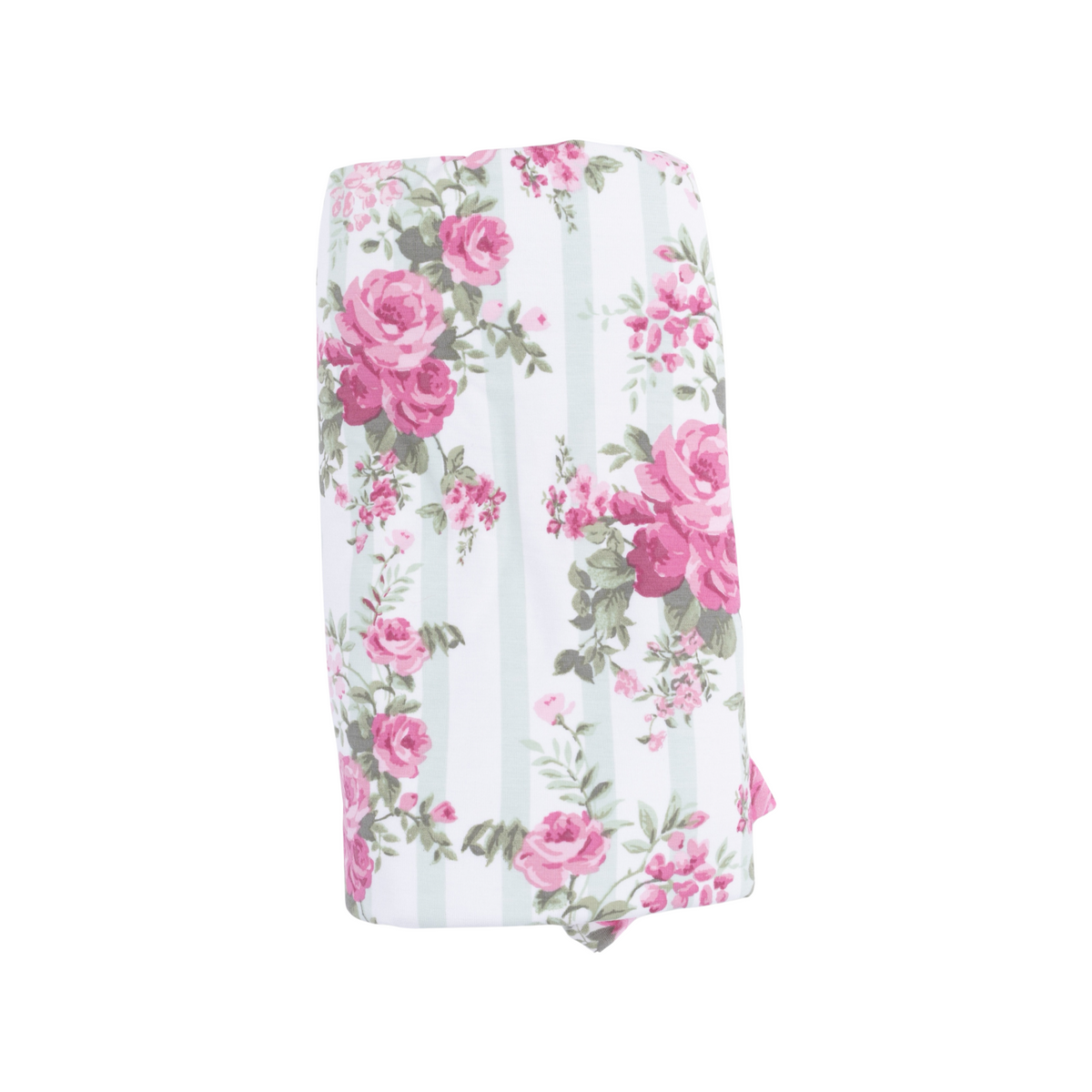 Cabbage Rose Stripe Ruffle Blanket