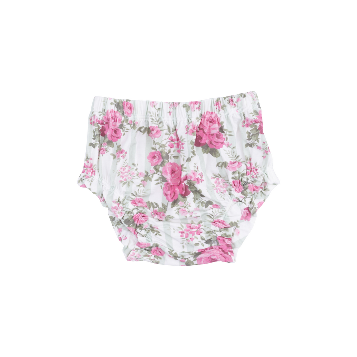 Cabbage Rose Stripe Smocked Top With Bloomer