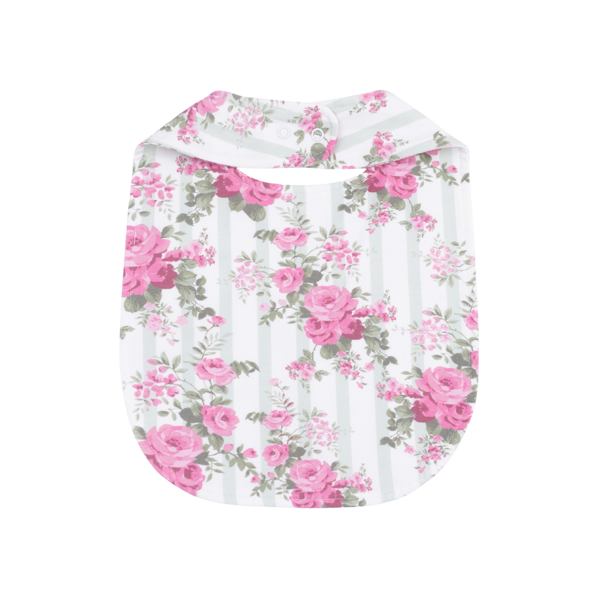 Cabbage Rose Stripe Bib