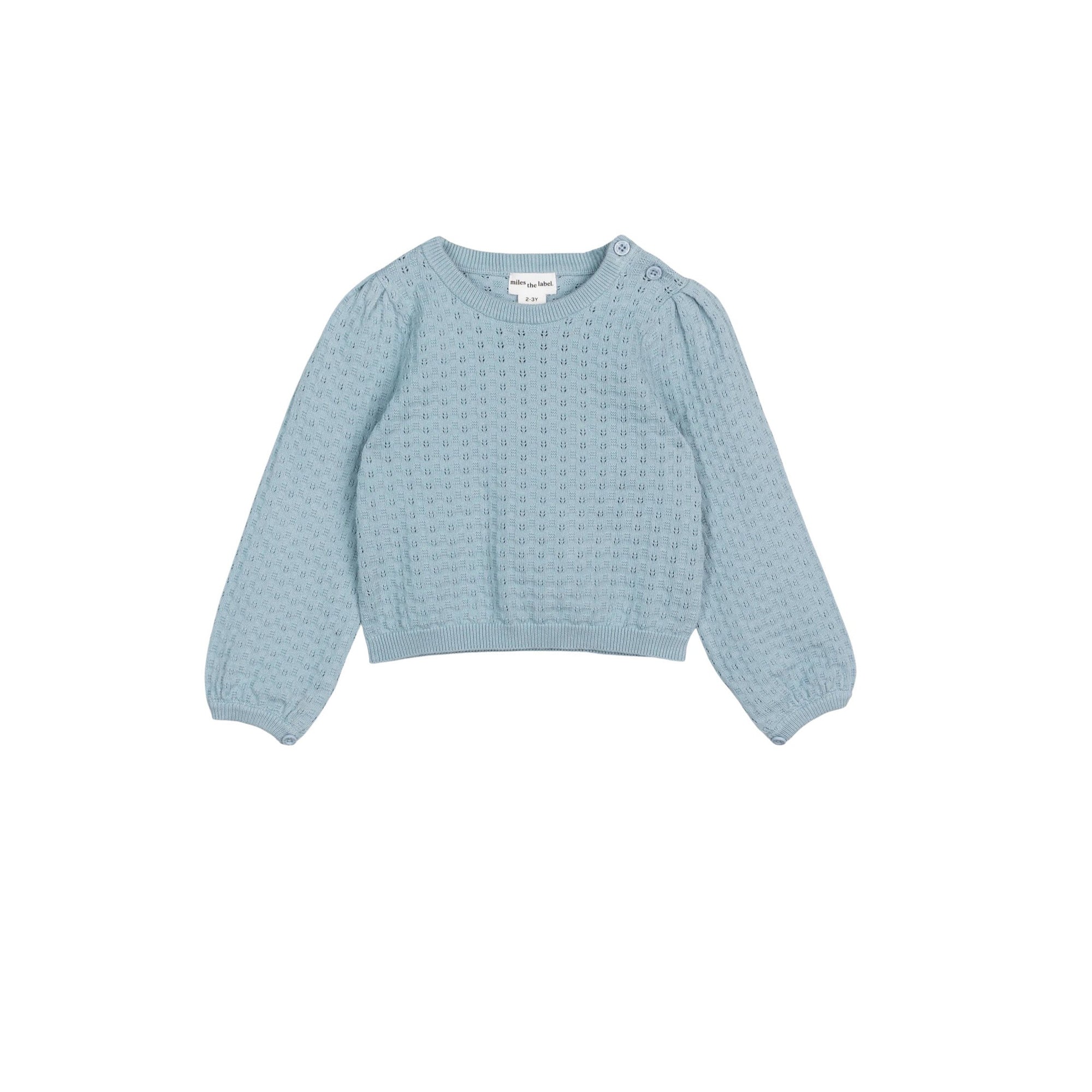 Azul Blue Cotton Knit Sweater